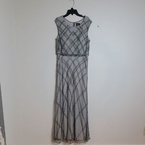 Chic Sleeveless Gray Maxi Dress